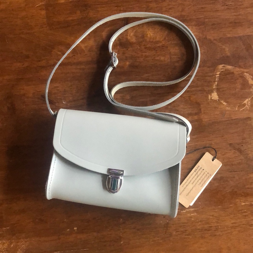 Cambridge Satchel Company medium push lock purse in stone